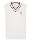 Brunello Cucinelli Cable-knit V-neck Vest In White