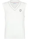 Brunello Cucinelli Cable Knit Sweater Vest In White