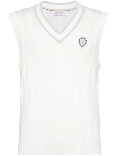 BRUNELLO CUCINELLI CABLE KNIT VEST