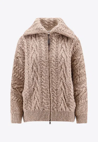 Brunello Cucinelli Cardigan In Beige