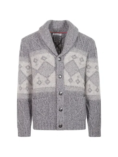 Brunello Cucinelli Cable-knit Cardigan In Multi