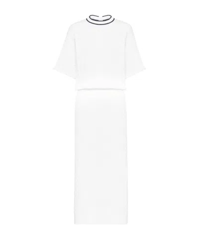 Brunello Cucinelli Cable-knit Cotton Dress In White