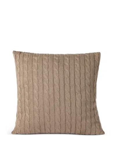 Brunello Cucinelli Kissen Mit Zopfmuster In Brown