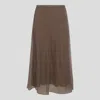 Brunello Cucinelli Tulle Skirt A-line Silhouette In Brown
