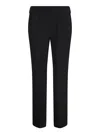 Brunello Cucinelli Black Silk And Acetate Crepe Trousers In Black
