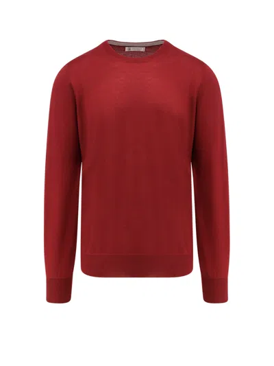 Brunello Cucinelli Cashmere And Silk Shirt In Burgundy