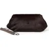 Brunello Cucinelli Calf Hair Eclipse Pouch Bag In Brown
