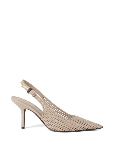 Brunello Cucinelli Calf Lamb Leather Shoes In Nude