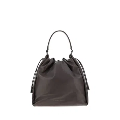 Brunello Cucinelli Calf Leather Shoulder Bag  Brown