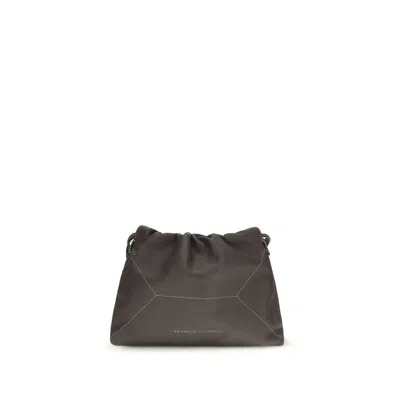 Brunello Cucinelli Calf Leather Shoulder Bag  Brown