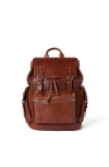 Brunello Cucinelli Braided-detail Leather Backpack In Brown