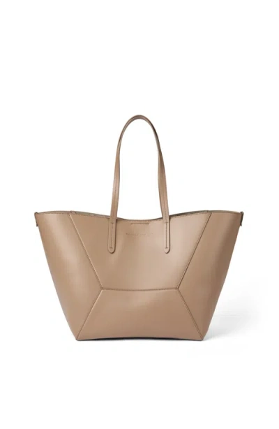 Brunello Cucinelli Calfskin Bc Duo Bag In Brown