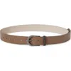 Brunello Cucinelli Leather Belt With Monili Detail In Brown