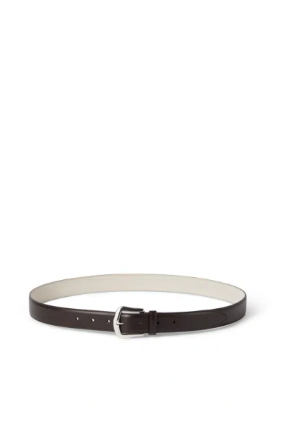 Brunello Cucinelli Calfskin Belt In Brown
