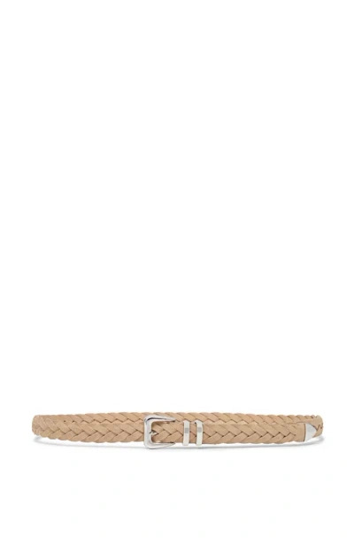 Brunello Cucinelli Calfskin Belt In Hazelnut