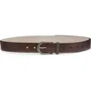 Brunello Cucinelli Calfskin Belt In Light Grey