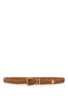 Brunello Cucinelli Braided-strap Leather Belt In Brown