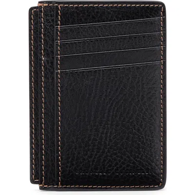 Brunello Cucinelli Calfskin Card Case In Black
