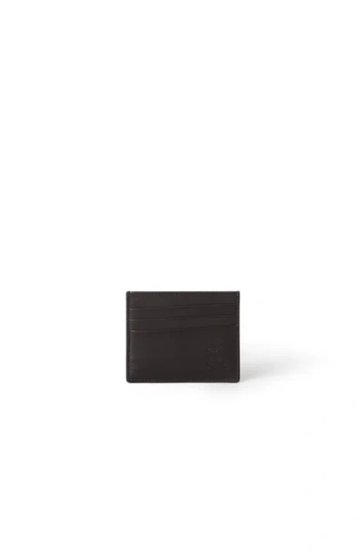 Brunello Cucinelli Calfskin Card Case In Brown