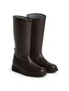 Brunello Cucinelli Calfskin Equestrian Boots In Brown