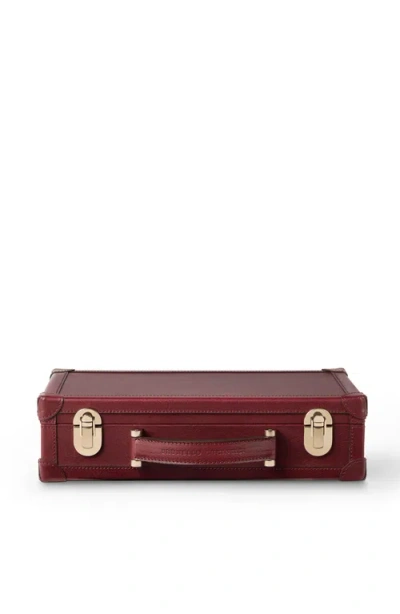 Brunello Cucinelli Calfskin Glasses Organizer In Burgundy