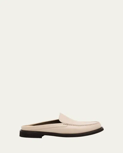 Brunello Cucinelli Calfskin Leather Loafer Mules