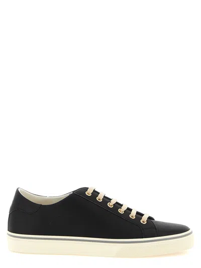 Brunello Cucinelli Calfskin Low Top Sneakers In Black