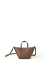 Brunello Cucinelli Calfskin Mini Bc Duo Bag In Brown
