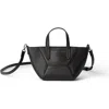 Brunello Cucinelli Calfskin Mini Bc Duo Bag In Black