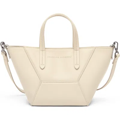 BRUNELLO CUCINELLI BRUNELLO CUCINELLI CALFSKIN MINI BC DUO BAG