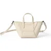Brunello Cucinelli Calfskin Mini Bc Duo Bag In White