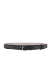 Brunello Cucinelli Bead-embellished Leather Belt In Black