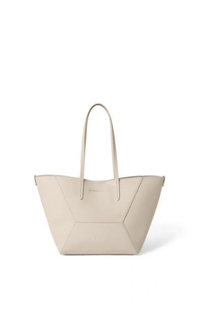 Brunello Cucinelli Calfskin Small Bc Duo Bag In White