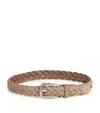 Brunello Cucinelli Calfskin Suede Braided Belt