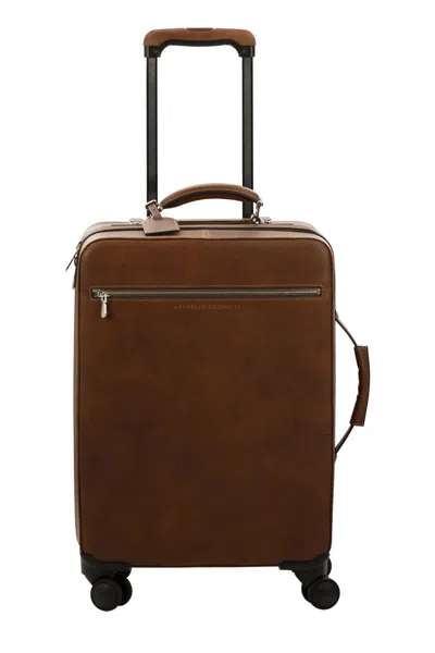 Brunello Cucinelli Calfskin Trolley With Grain