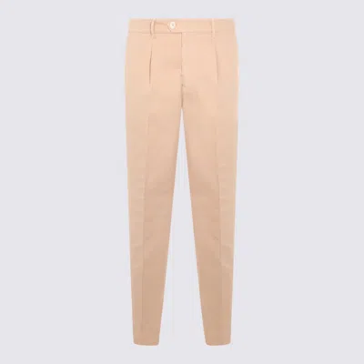 Brunello Cucinelli Camel Cotton Pants In Brown