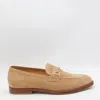 Brunello Cucinelli Loafers With Gold-tone Hardware And Suede Finish In White