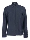 Brunello Cucinelli Women Camicia Da Donna In Denim In Blue