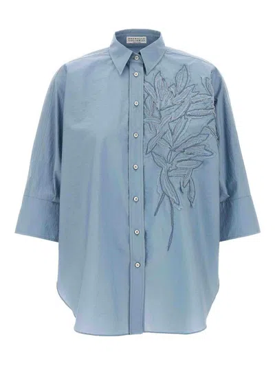 BRUNELLO CUCINELLI INTARSIA SHIRT