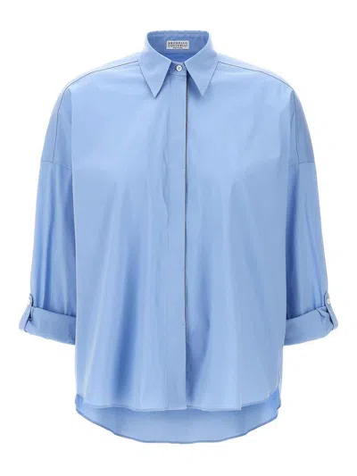 BRUNELLO CUCINELLI CAMISA - AZUL CLARO