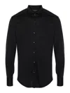 Brunello Cucinelli Spread-collar Jersey Shirt In Blue