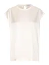 Brunello Cucinelli Satin Shirt In Blanco