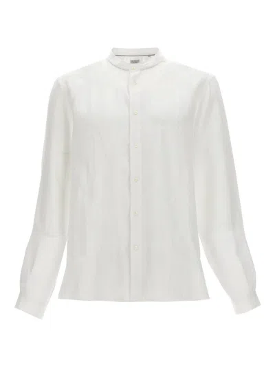 Brunello Cucinelli Korean Shirt In White