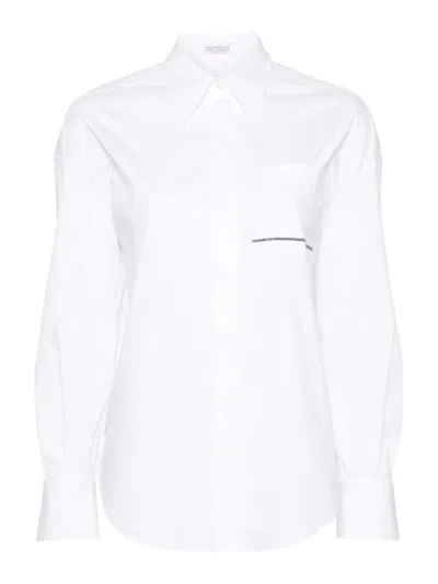 Brunello Cucinelli Monili Chain Shirt In White