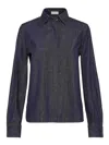Brunello Cucinelli Cotton Grey Shirt In Blue
