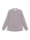 Brunello Cucinelli Light Brown Button-down Shirt In Gray
