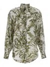 Brunello Cucinelli Floral Print Silk Shirt In Multi