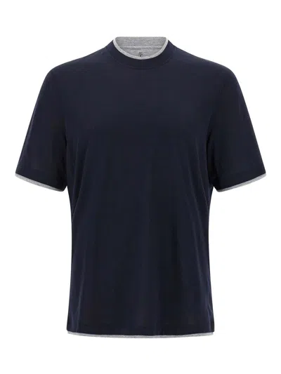 BRUNELLO CUCINELLI DOUBLE LAYER T-SHIRT