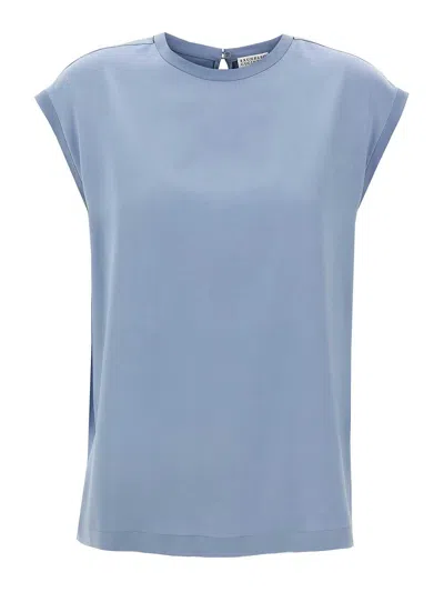 BRUNELLO CUCINELLI SATIN T-SHIRT