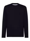 Brunello Cucinelli Crew-neck T-shirt In Azul Oscuro
